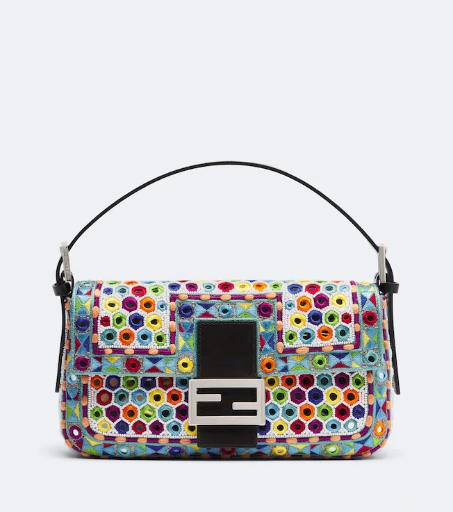 Baguette 26424 Small embroidered shoulder bag