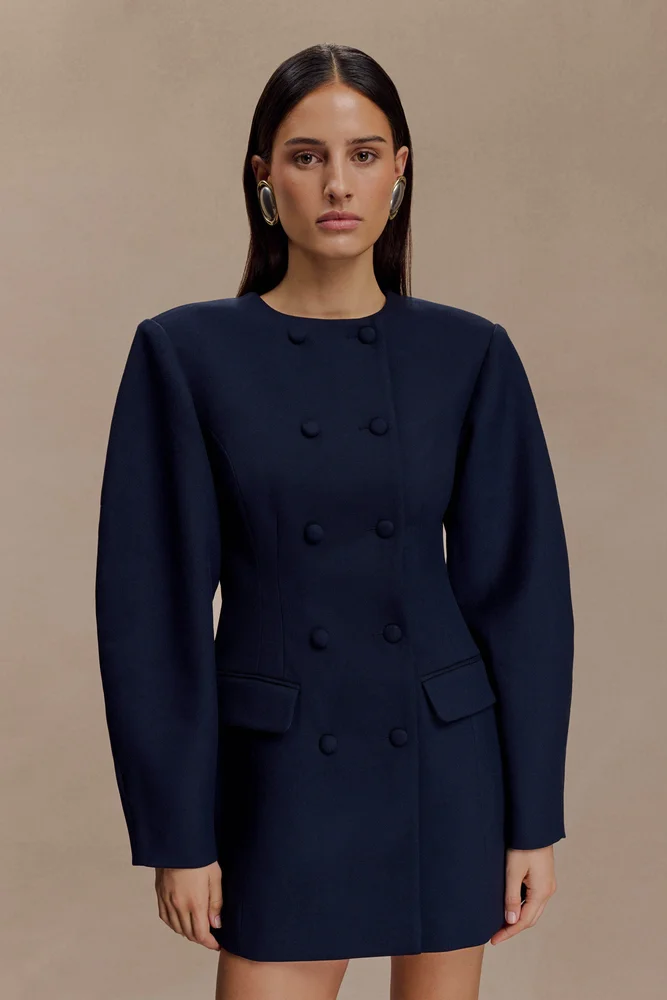 Beatrice Blazer Mini Dress - Navy