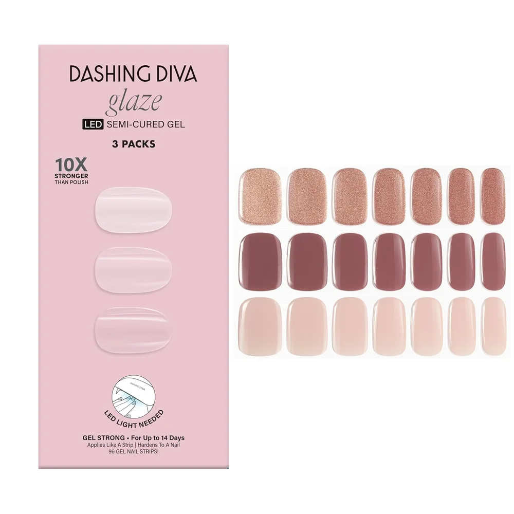 Glaze Nail Strip 3-in-1 Kit, Best of Nudes
