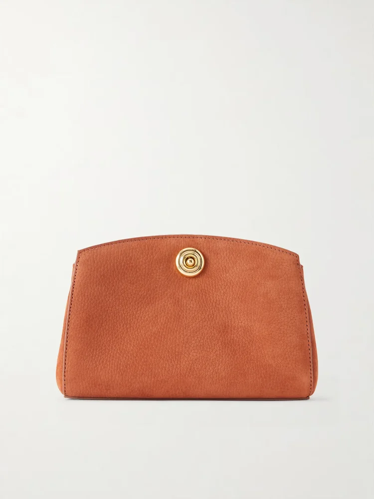 Pushlock leather clutch