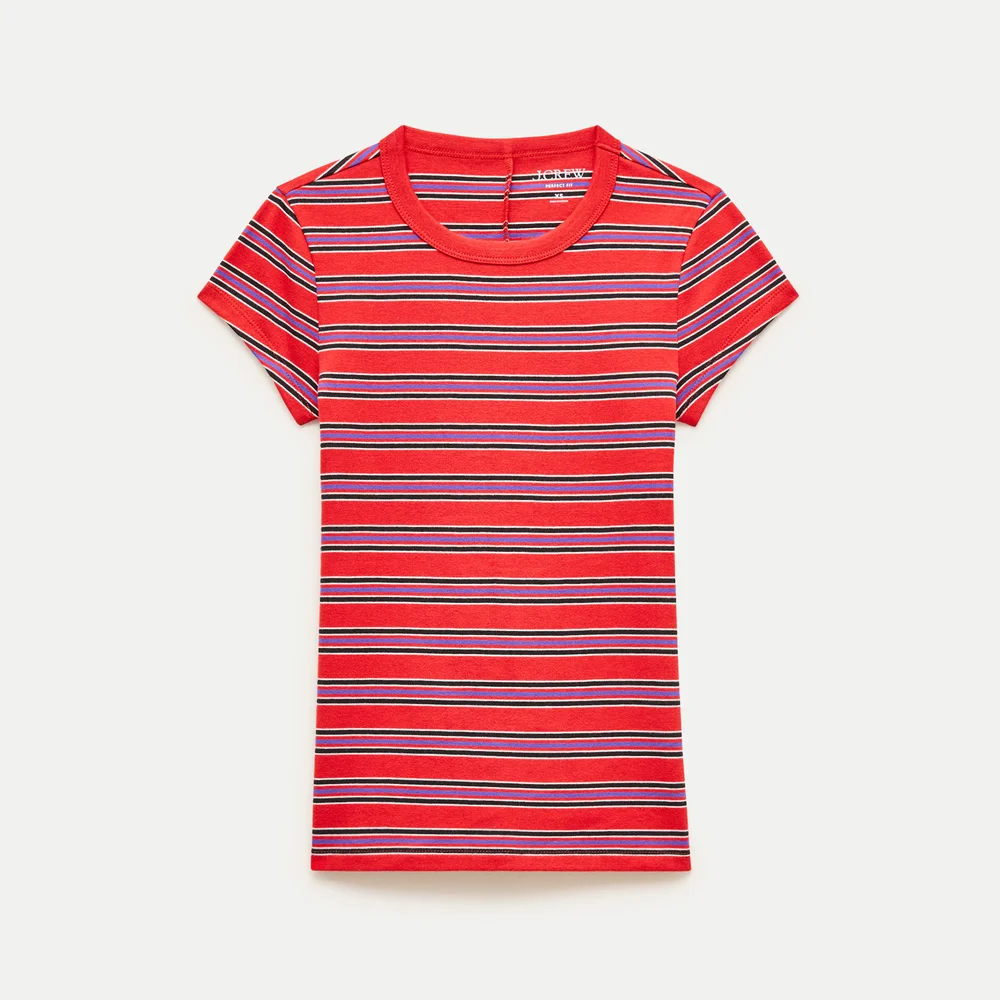 Perfect-fit crewneck T-shirt in stripe
