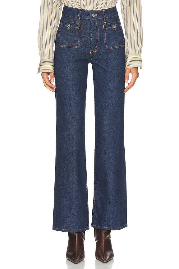 Anessa With Welt Stitch Through Pockets Wide Leg Jeans