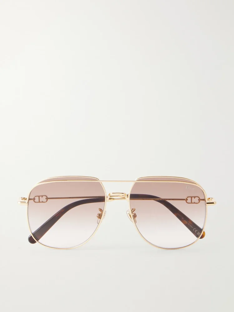 Petit CD A1U square-frame gold-tone sunglasses
