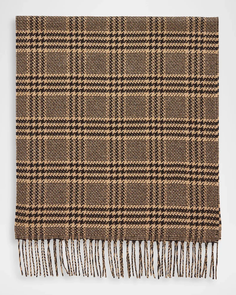 Prince of Wales Silk Cashmere Scarf