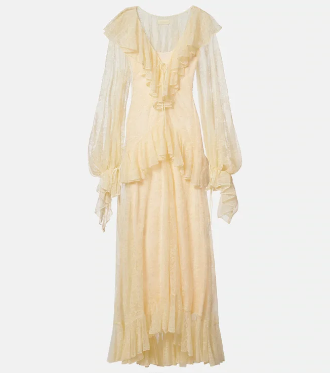 Esen ruffled lace maxi dress