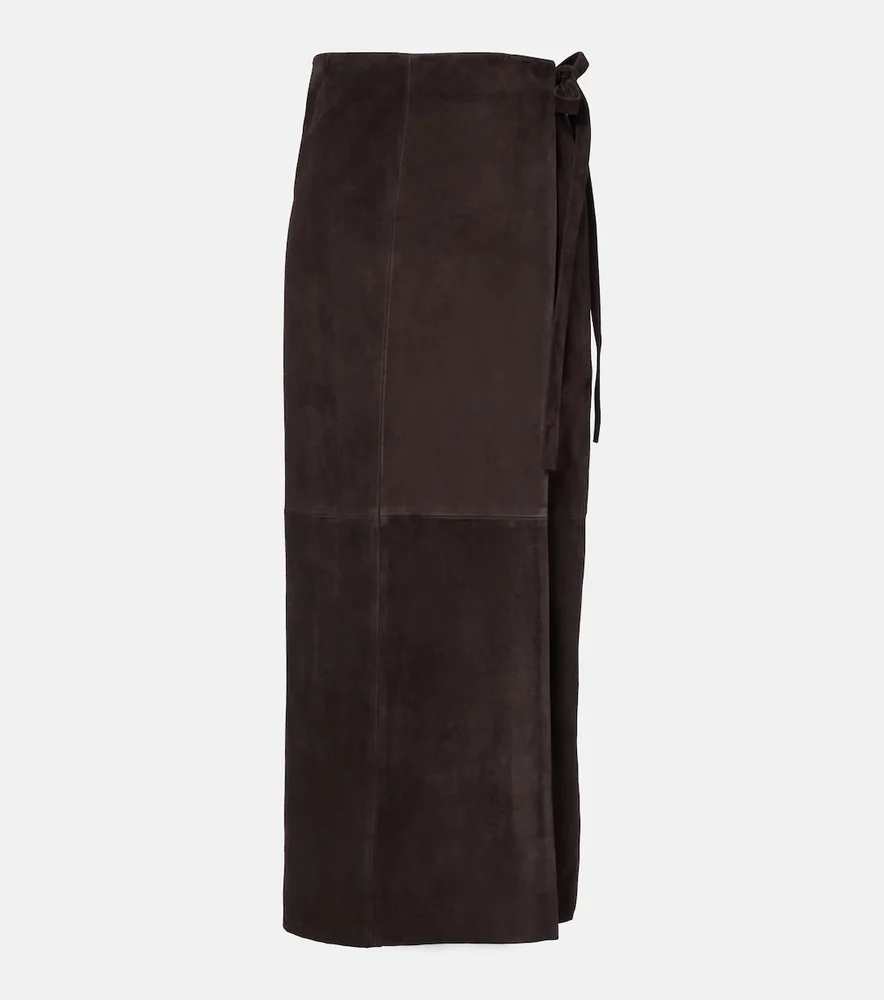 Suede Wrap Skirt