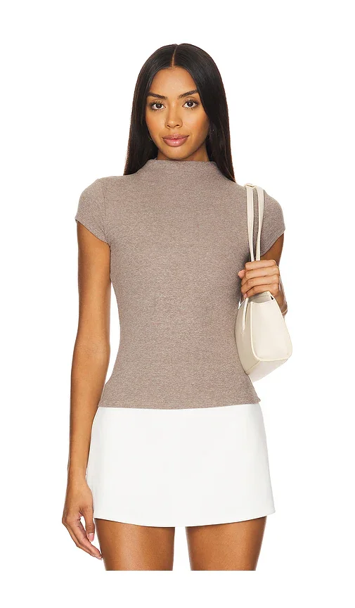 Gem Cap Sleeve Top Geel