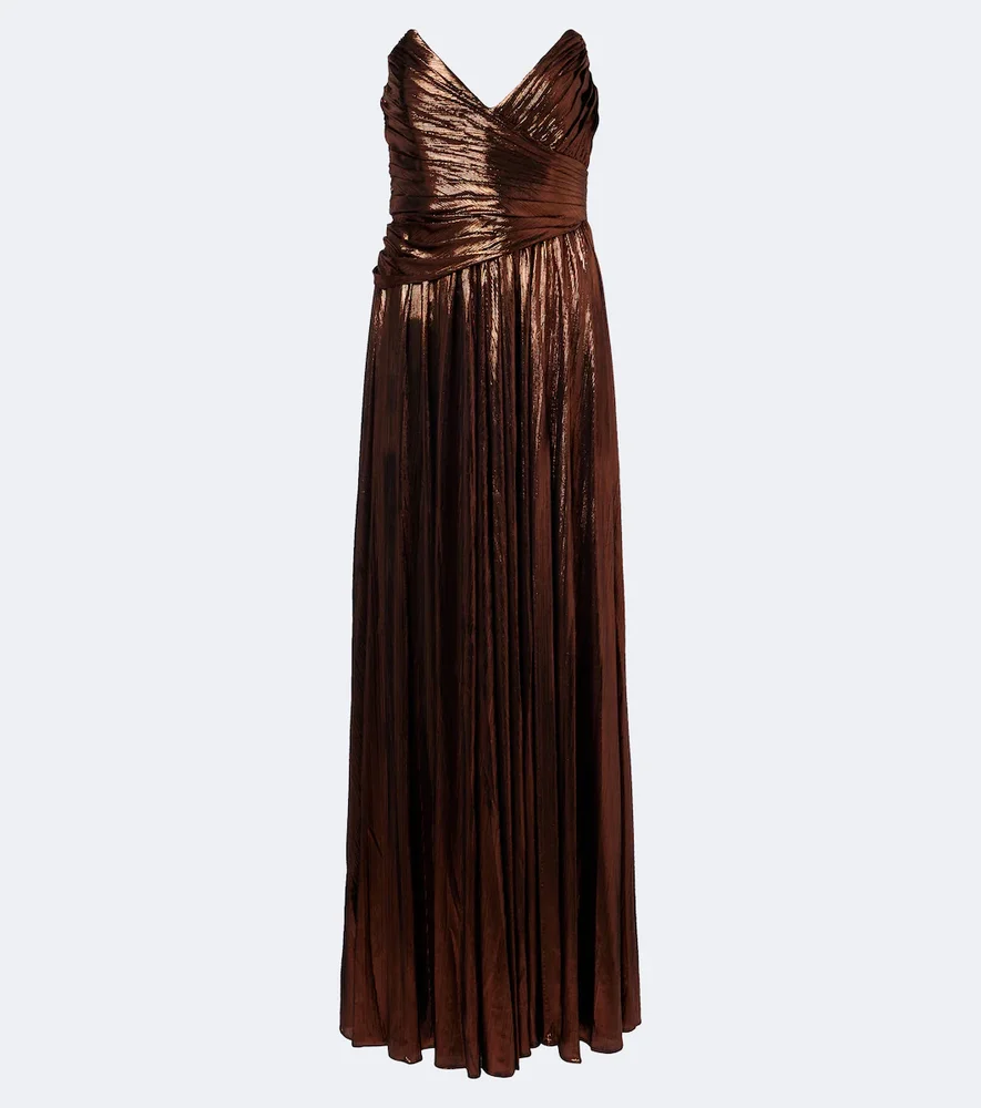 Waldorf plissé bustier gown