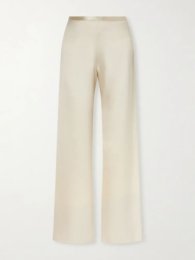 Ardyn hammered-silk wide-leg pants