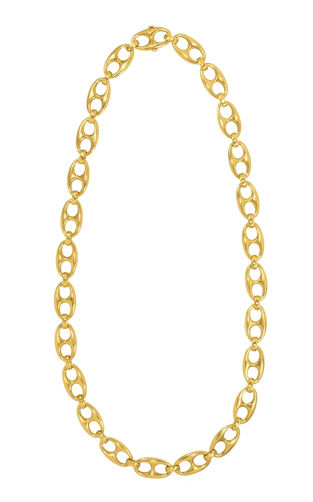 Vintage Bulgari 18K Gold Anchor Link Necklace