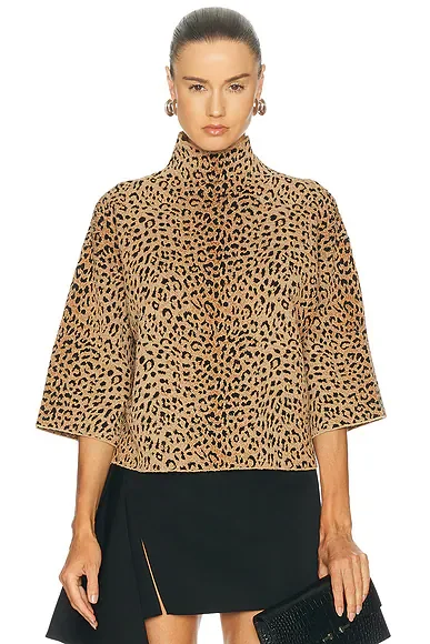 High Neck Short Sleeve Top