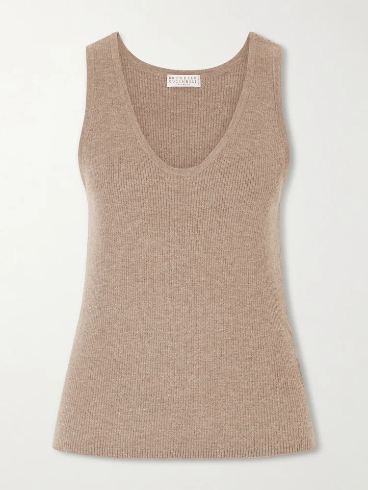 Ribbed-knit tank