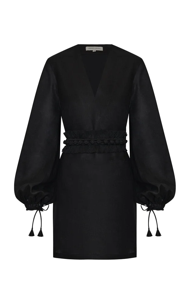 Amarula Porfavor Belted Linen Mini Dress