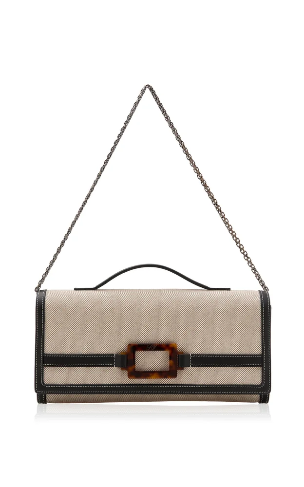 Belle Vivier Canvas Clutch