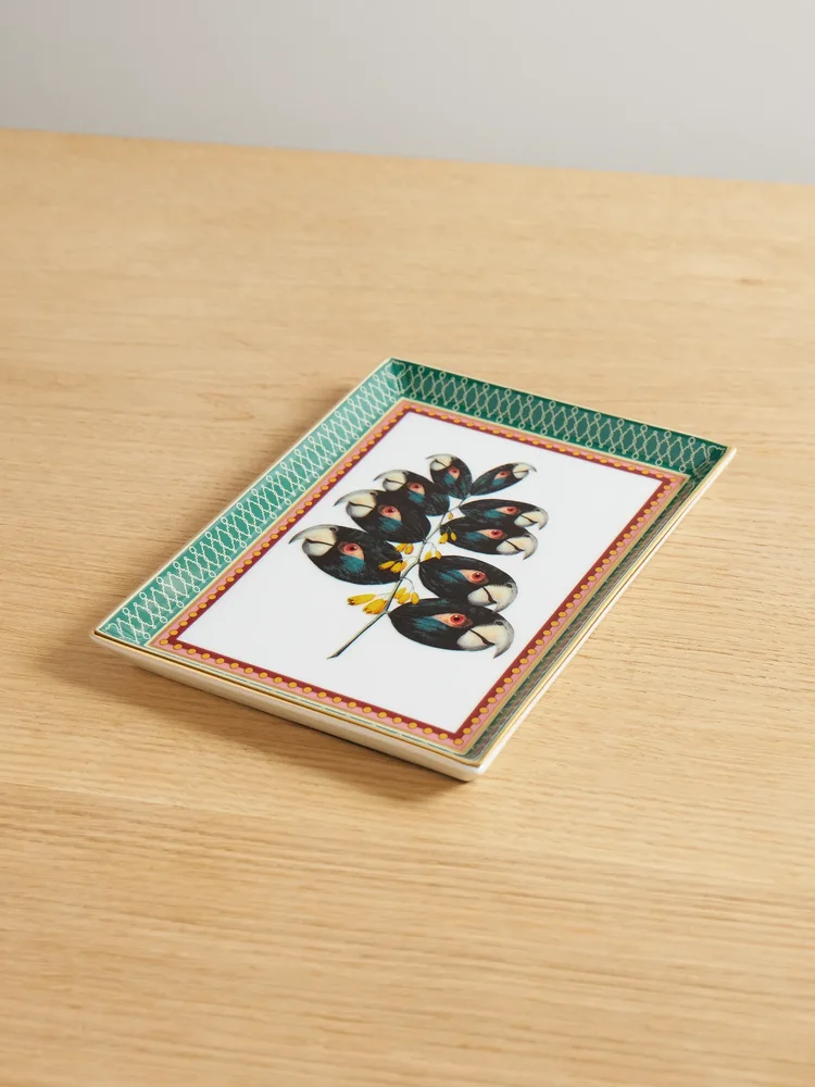 + Beto Val gold-plated porcelain tray