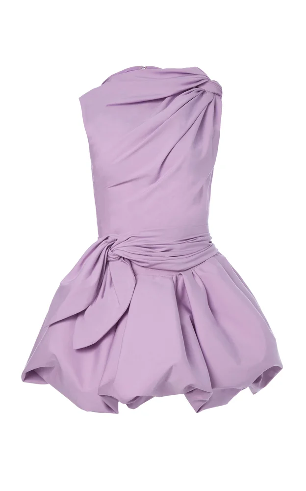 Twisted Tie Stretch-Cotton Mini Dress