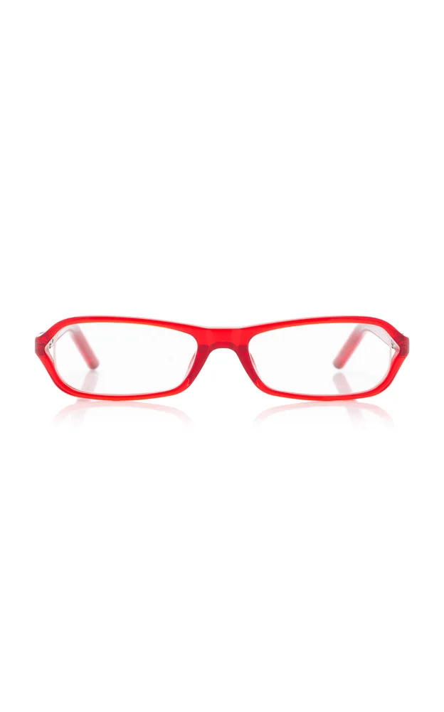 Slim Square-Frame Acetate Glasses