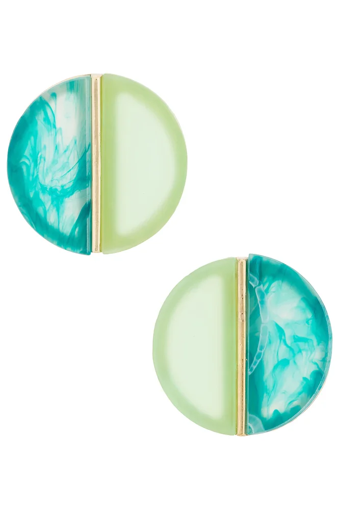 Half-and-half Stud Earrings