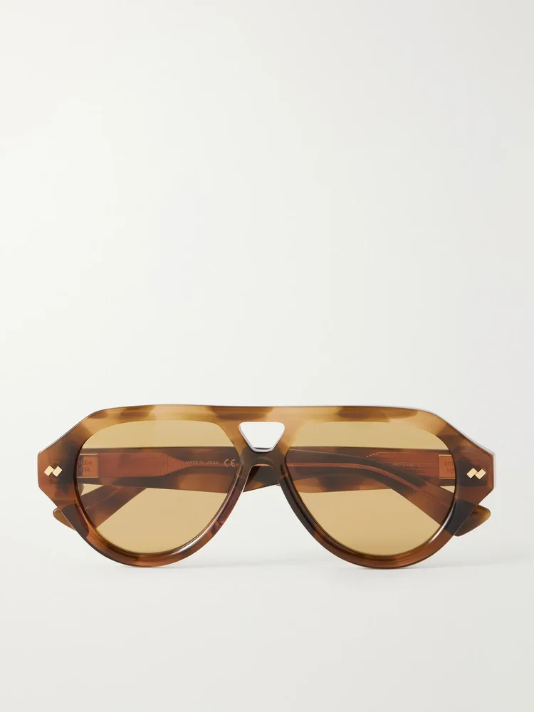 Dizzy aviator-style recycled-acetate sunglasses