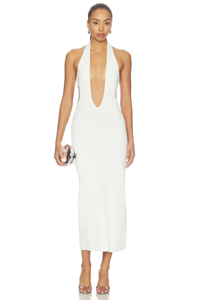 HARMONY DRESS - OXFORD WHITE STRIPE