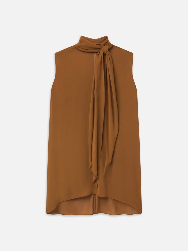 FRAME The Wisp Tie Dress -- Bronze
