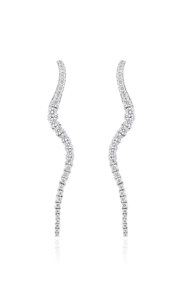 18K White Gold Pair of Twinkle Earrings