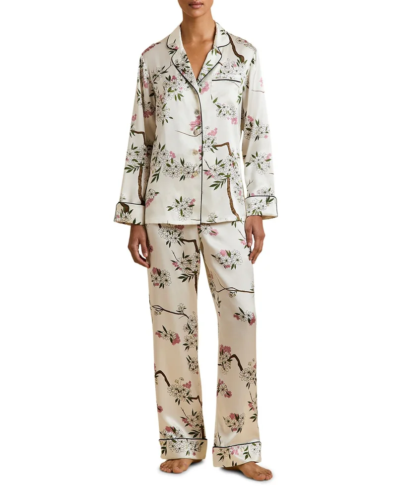 Lila Silk Long Pajama Set