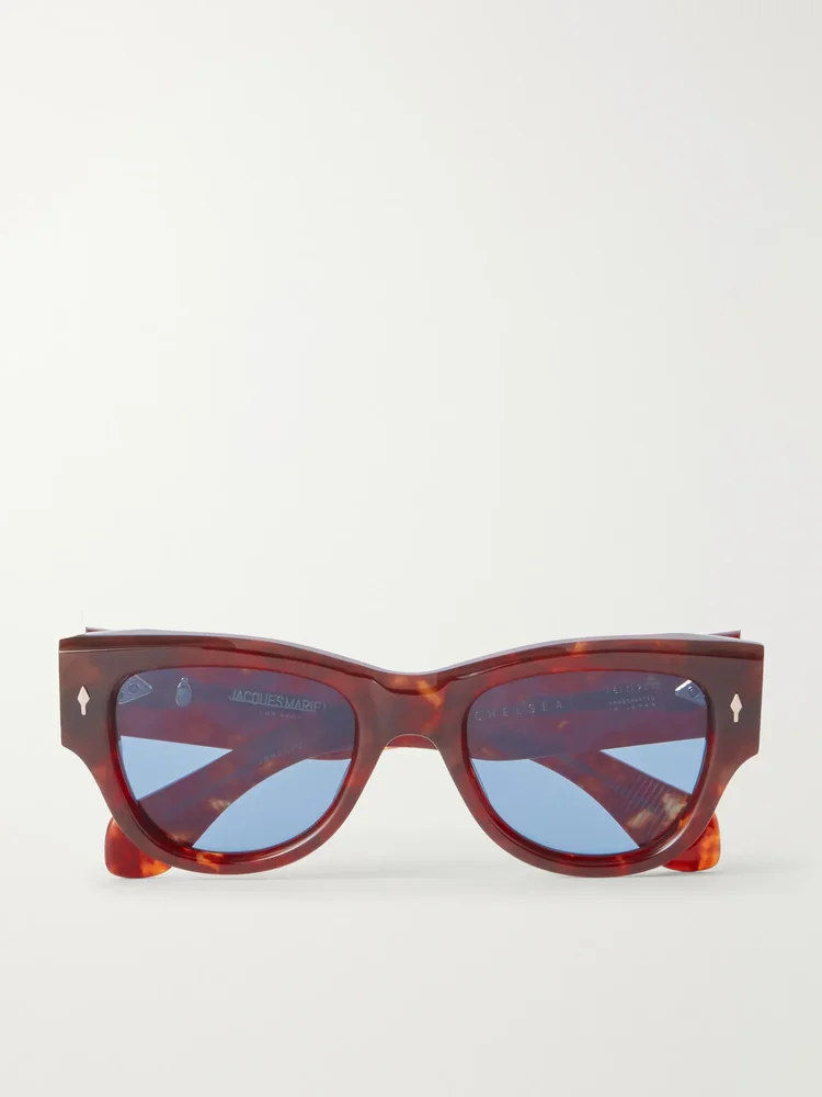 Chelsea square-frame tortoiseshell acetate sunglasses