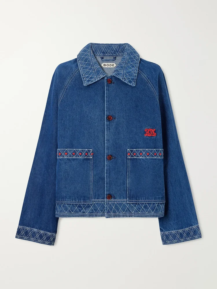 Embroidered denim jacket