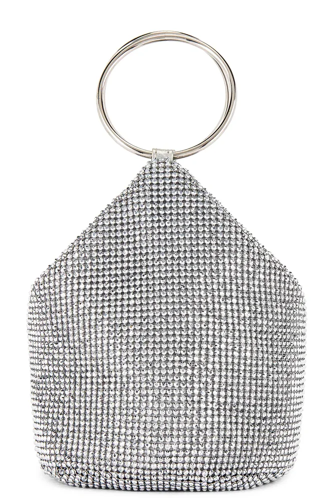 Ellie Crystal Mesh Ring Handle Bag