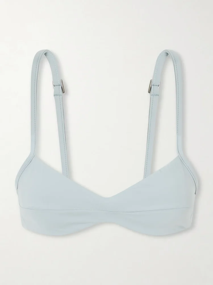 Monica stretch-jersey bikini top