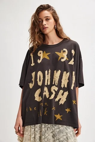 Johnny Cash Doodles Tee