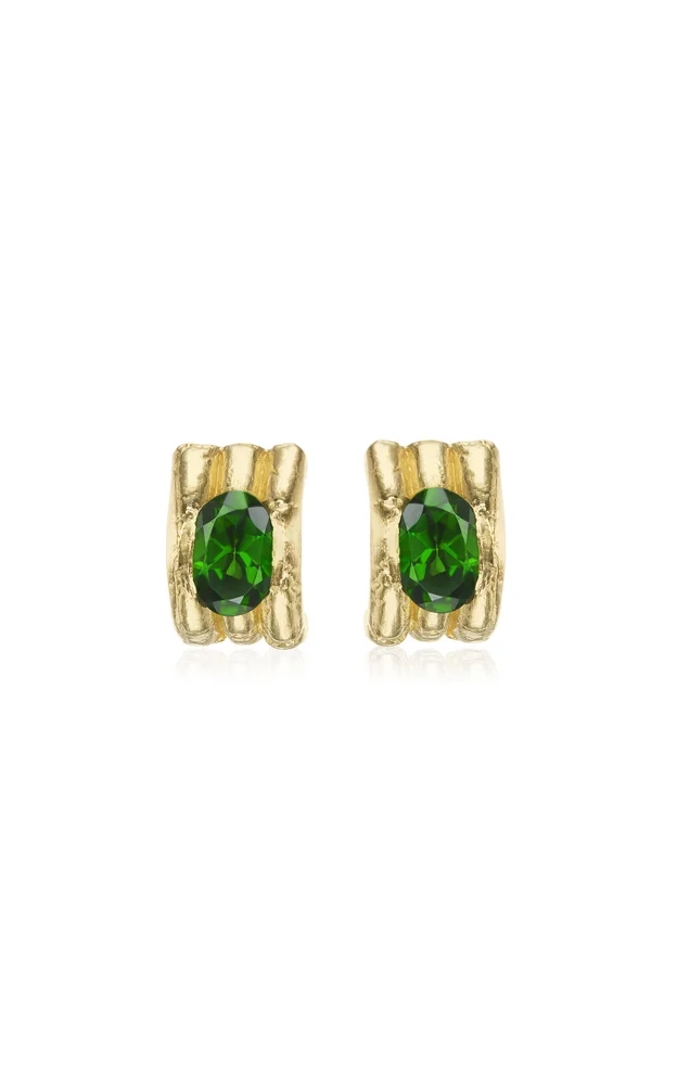 Reverie V 14K Yellow Gold Chrome Earrings