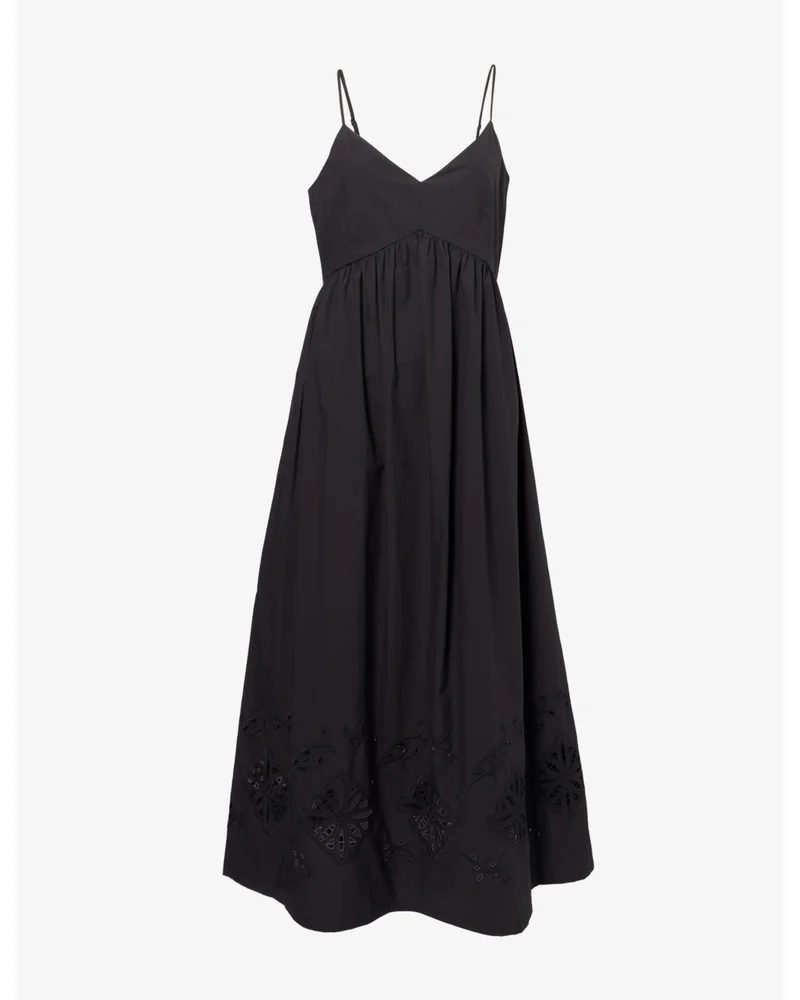 Peninsula Embroidered Cotton Midi Dress