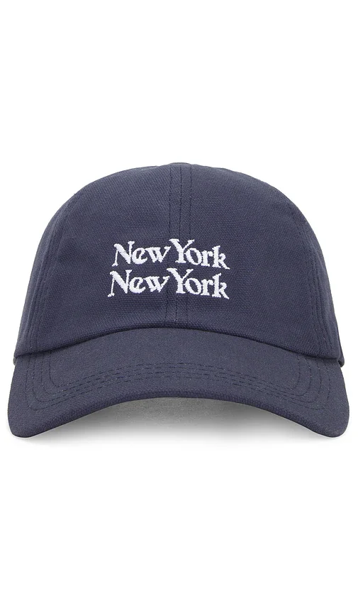 EMBLEM EMBROIDERED MESH BACK CAP - NAVY