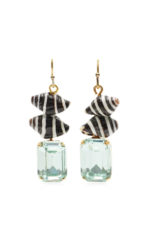 Aiden Shell, Crystal Earrings