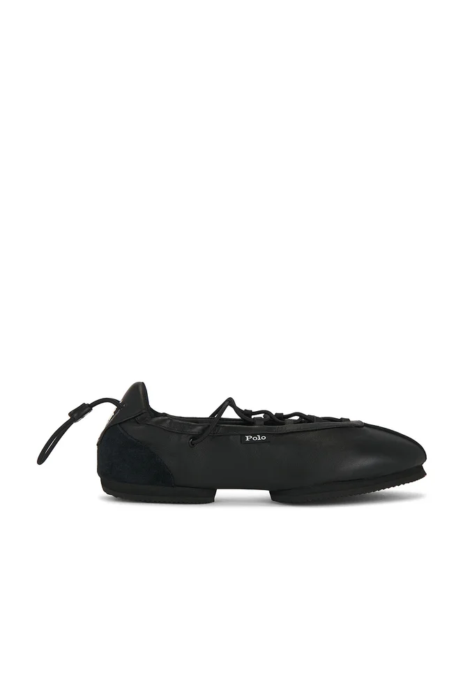 Nappa Leather Ballerina Lace Up Sneaker