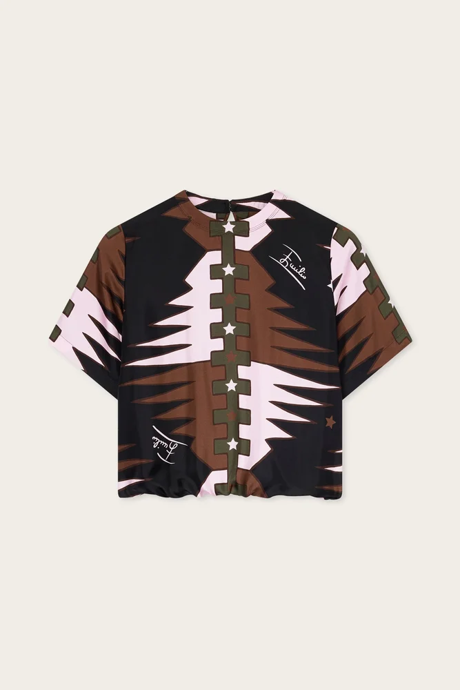 Valdimontone Print Silk Top