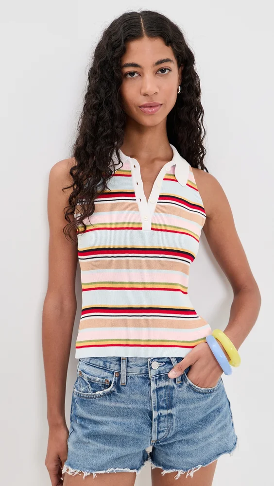 Halter Polo Tank Top