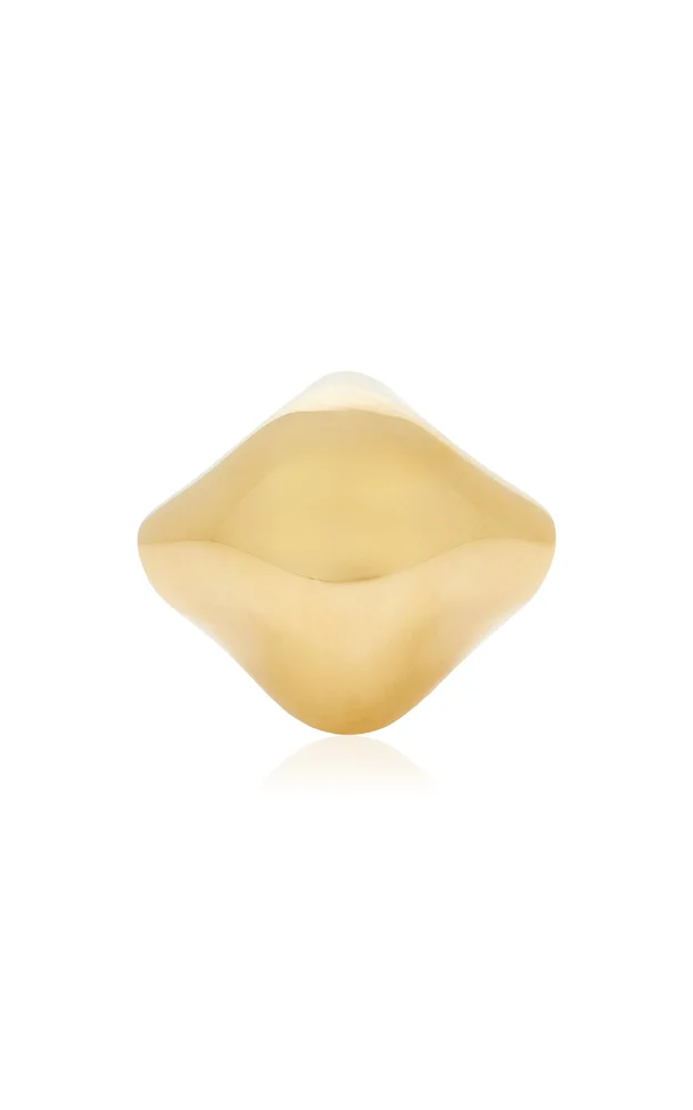 Lotus 18K Gold-Plated Brass Ring