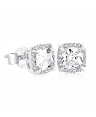 Men's Cubic Zirconia Talon Iced Stud Earrings in Sterling Silver