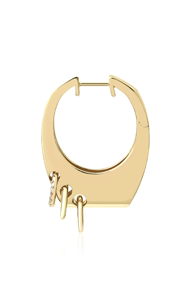 14k Yellow Gold Grace Piercing Single Earring