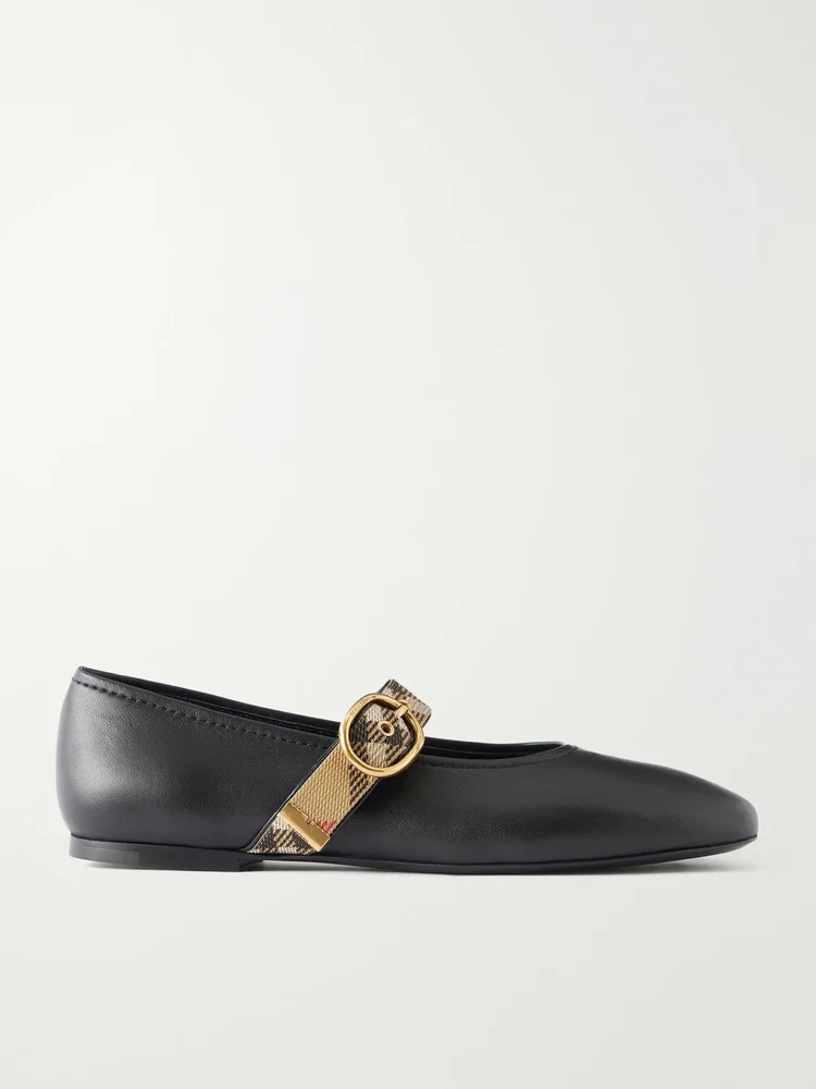 Robin Check-Strap Mary Jane Ballet Flats
