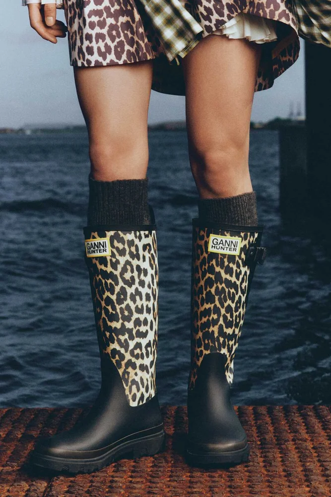 Downpour Tall Boots in Leopard