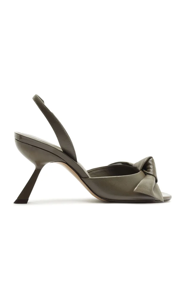 Maxi Clarita Twist Leather Sandals