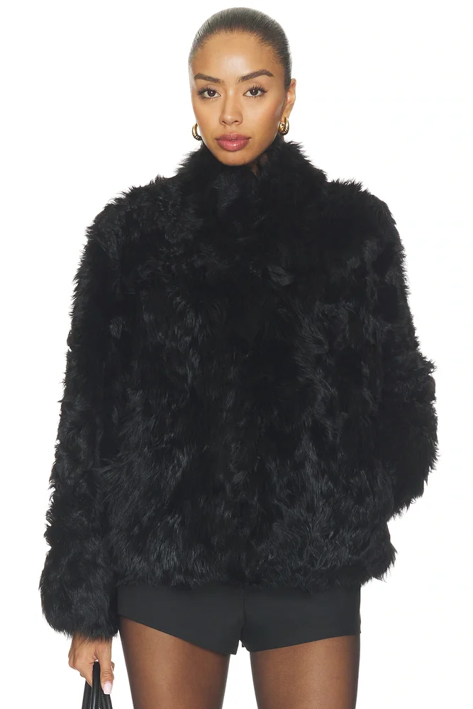 Lyn Long Hair Shearling Jacket