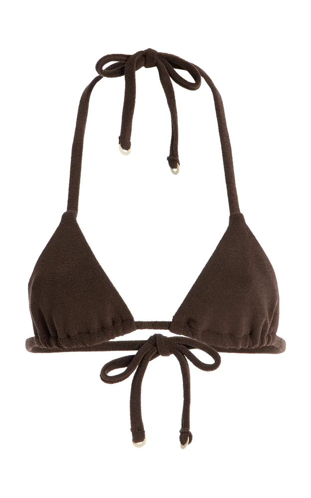 Towelling Triangle Bikini Top
