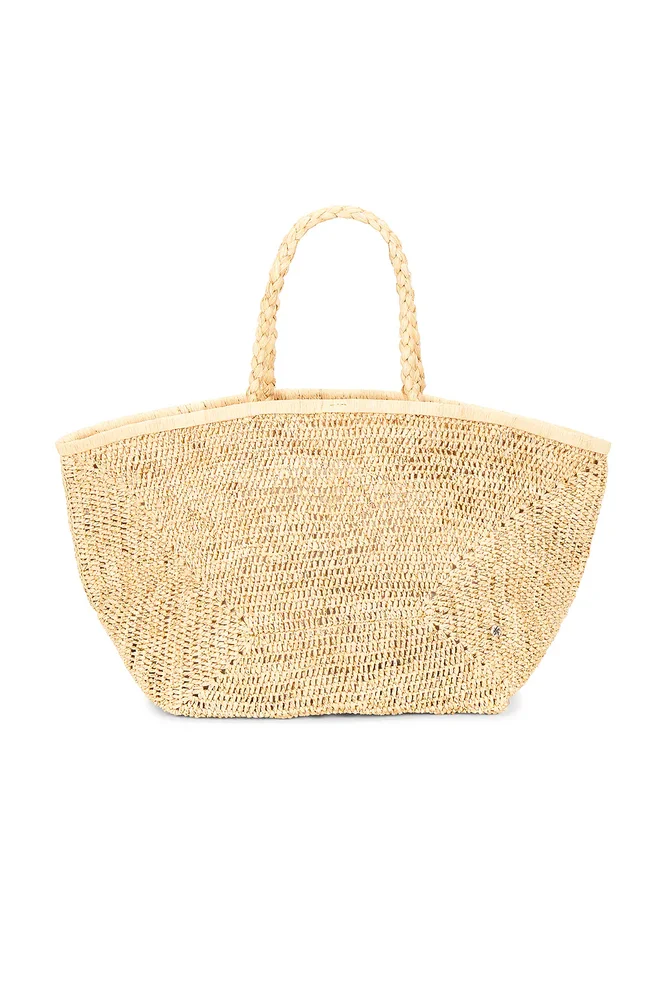 Vallejo Lux Crochet Raffia Tote