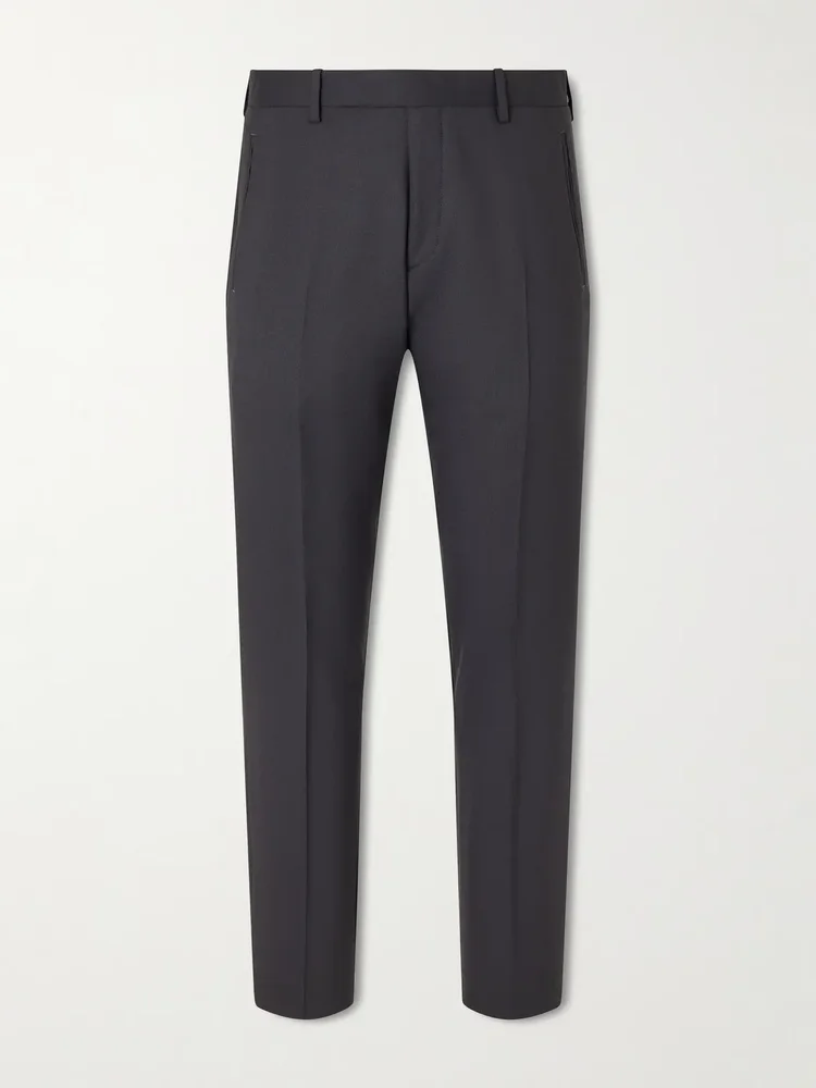 Mike Straight-Leg Grain de Poudre Wool Suit Trousers
