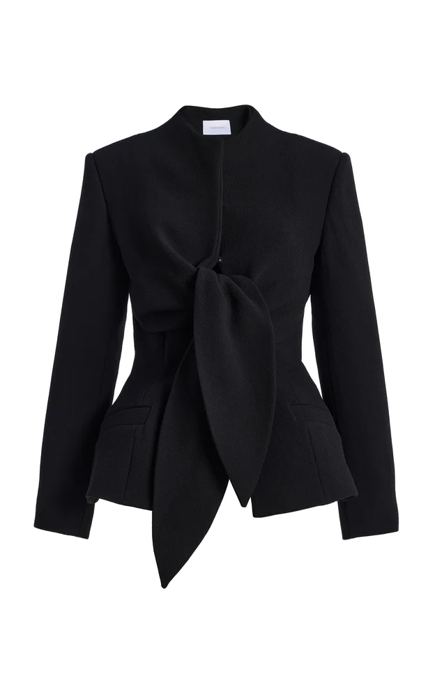Exclusive Tied Double Crepe Jacket